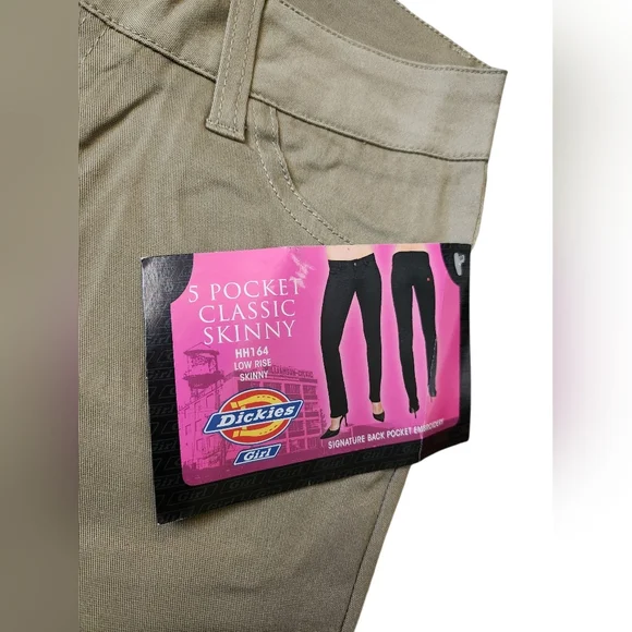 NWT Dickies Girl Juniors Classic 5 Pocket Skinny Pant HH164 SIZE 3 - Picture 6 of 13